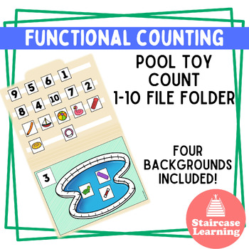 Preview of Functional counting: Pool toy count 1-10 file folder