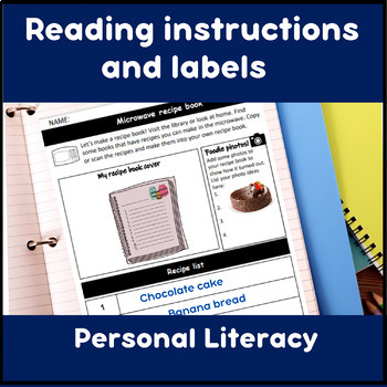 Preview of Functional reading skills with instructions and labels