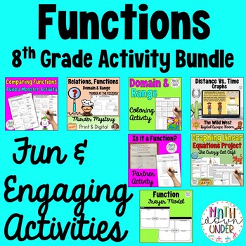 Preview of Functions - 8th Grade Activity Bundle