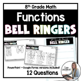 Functions - 8th Grade Math Bell Ringers for Google Forms a