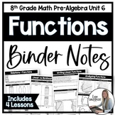 Functions - 8th Grade Math Editable Binder Notes