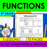 Functions Notes & Activities | 8th Grade Functions |