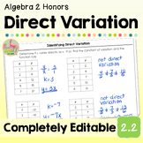Direct Variation (Algebra 2 - Unit 2)