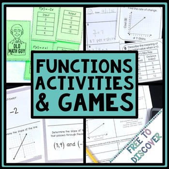 Preview of Functions Activities and Games