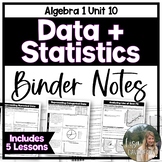 Data and Statistics - Editable Algebra 1 Binder Notes