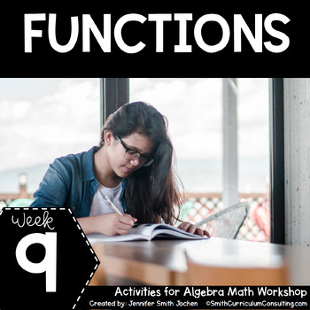 Preview of Functions - Algebra Math Workshop Math Stations Games Activities