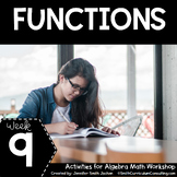 Functions - Algebra Math Workshop Math Stations Games Activities