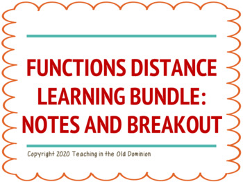 Preview of Functions BUNDLE with Google Apps for Distance Learning