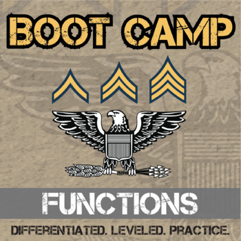 Preview of Functions Boot Camp - Printable & Digital Differentiated Practice Activity Sets