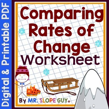 Preview of Finding and Comparing Rates of Change as Slope Worksheet