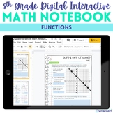 Functions Digital Interactive Notebook for 8th Grade Math 