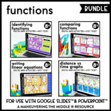 Functions Digital Math Activity Bundle | 8th Grade Math Distance Learning