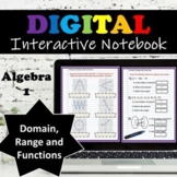 Functions, Domain & Range ⭐ Digital Interactive Notebook