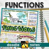 Functions Doodle Notes | Visual Interactive Math Doodle Notes for Algebra