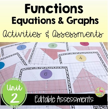 Preview of Functions and Graphs Activity and Assessment Bundle  (Unit 2)