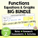 Functions Equations and Graphs BIG Bundle with Lesson Vide