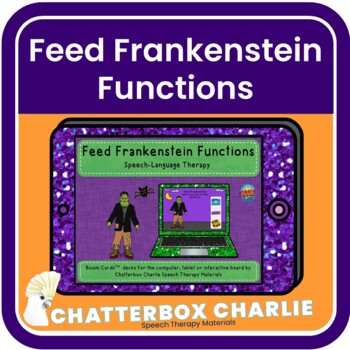 Preview of Functions:  Feed Frankenstein Functions Boom Cards Deck