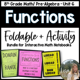Functions Foldable and Activities for Pre Algebra