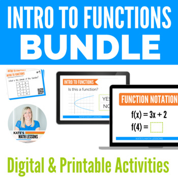 Preview of Functions & Function Notation Bundle of Printable & Digital Activities
