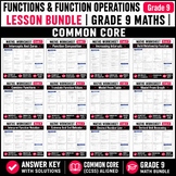 Functions & Function Operations Lesson Bundle | Grade 9 Maths | Common Core