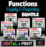 Functions Key Properties and Graphs Bundle Digital plus Print