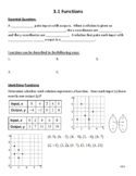 Functions Guided Notes - Big Ideas Algebra 1 - 3.1