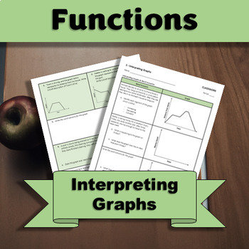 Preview of Functions - Interpreting Graphs - 6th to 8th Grade Classwork