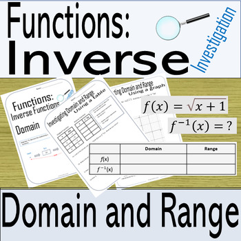 Preview of Functions: Inverse Domain and Range