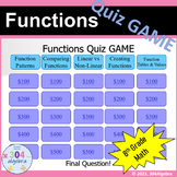 Functions Quiz Game Show Review - 8th Grade Math