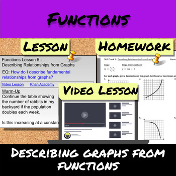 Preview of Functions-Lesson 5-Describe Relationships from Graphs