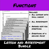 Functions-Lessons and Assessments Bundle