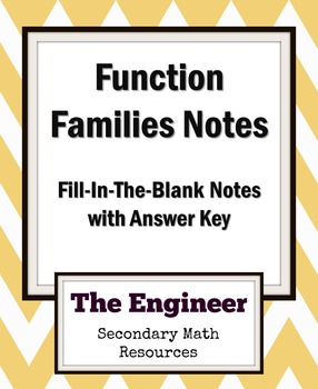 Preview of Functions Notes (Function Families) - Algebra 2