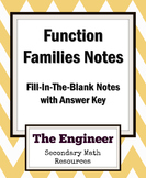 Functions Notes (Function Families) - Algebra 2