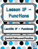 Functions Notes & Practice for ELLs | ENGLISH AND SPANISH