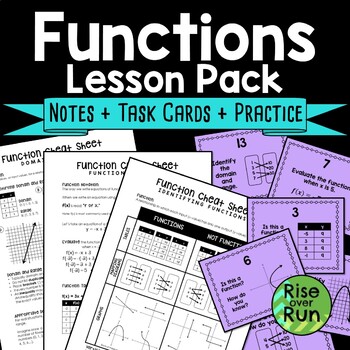 Preview of Identifying Functions Guided Notes, Practice, and Worksheets