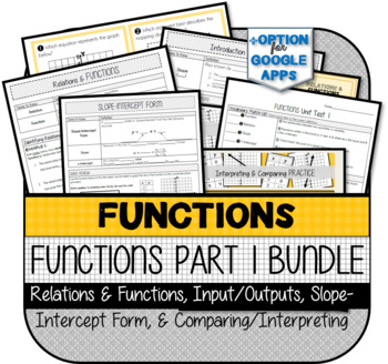 Preview of Functions Part 1 Bundle