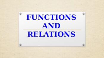 Preview of Functions & Relations | Editable PowerPoint Presentation