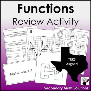 Preview of Functions Review Activity