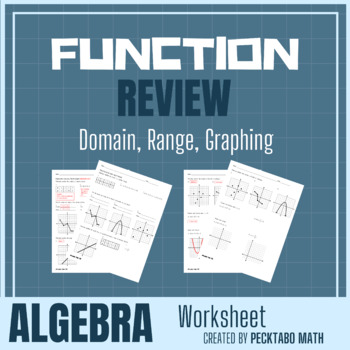 Preview of Functions Review Worksheet