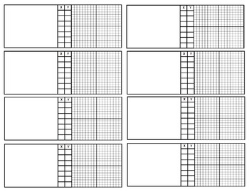 Preview of Functions Tables & Graphs Work Paper Templates IEP Accommodations