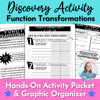 Preview of Algebra 1 Function Transformation Parent Functions Hands On Discovery Activity