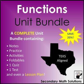 Preview of Functions Unit Bundle - Algebra 1 Curriculum