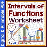Functions Worksheet Describing Intervals