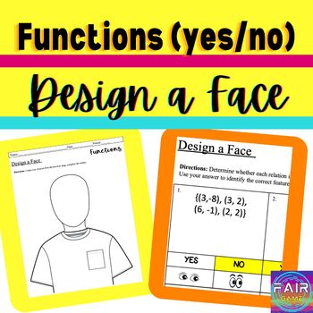Preview of Functions (Yes/No) - Design a Face
