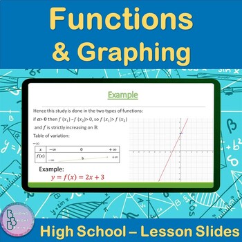 Preview of Functions and Graphing | High School Math PowerPoint Lesson Slides