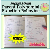 Parent Polynomial Function Behavior Foldable Freebie