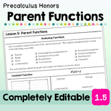 Parent Functions  (Unit 1 Precalculus)