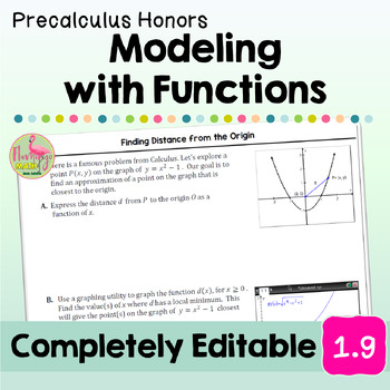 Preview of Modeling with Functions Lesson Unit 1 Precalculus