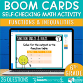 Functions & One Step Inequalities Boom Cards | 6th Grade M