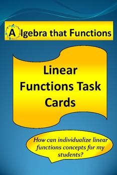 Preview of Functions and Linear Functions Task Cards *DISTANCE LEARNING